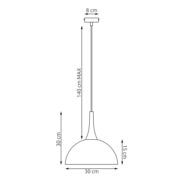 Lampa wisząca NAUTICA 1S BLACK - Emibig