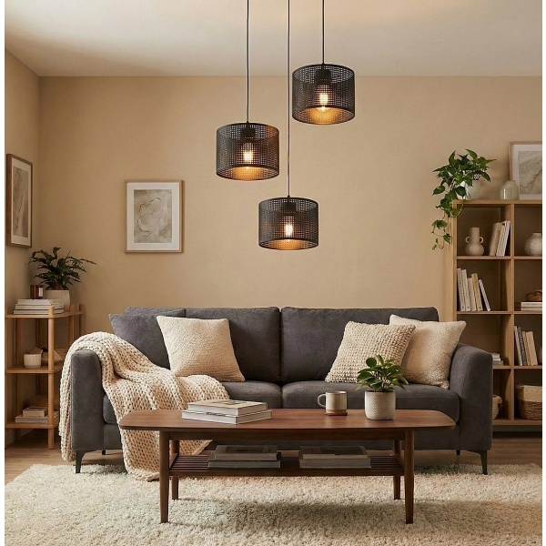Lampa wisząca LUX 3 BLACK PREM - Emibig