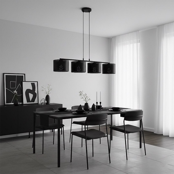 Lampa wisząca LUX 4 BLACK - Emibig