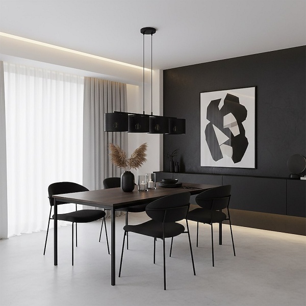 Lampa wisząca LUX 4 BLACK - Emibig