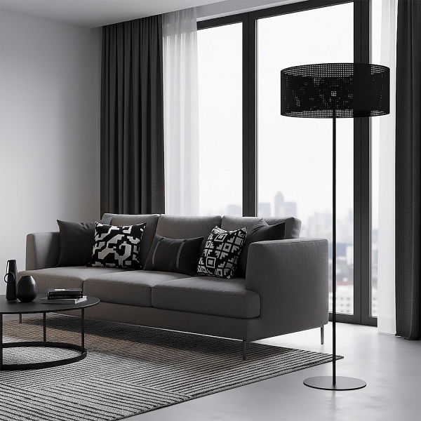 Lampa podłogowa LUX LP1 BLACK - Emibig