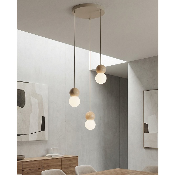 Lampa wisząca LOOP 3 MOKKA - Emibig