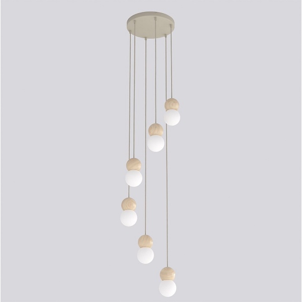 Lampa wisząca LOOP 6 MOKKA - Emibig