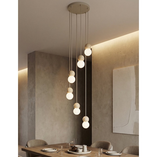 Lampa wisząca LOOP 6 MOKKA - Emibig