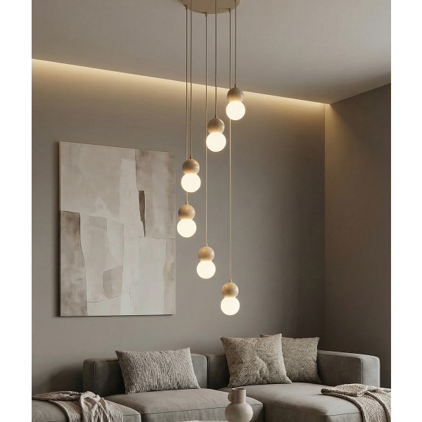 Lampa wisząca LOOP 6 MOKKA - Emibig