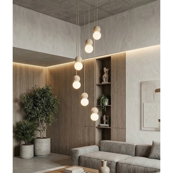 Lampa wisząca LOOP 6 MOKKA - Emibig