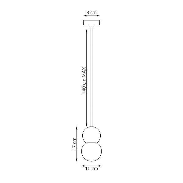 Lampa wisząca LOOP 1 WHITE - Emibig