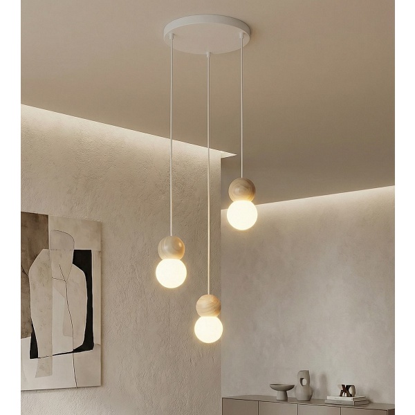 Lampa wisząca LOOP 3 WHITE - Emibig