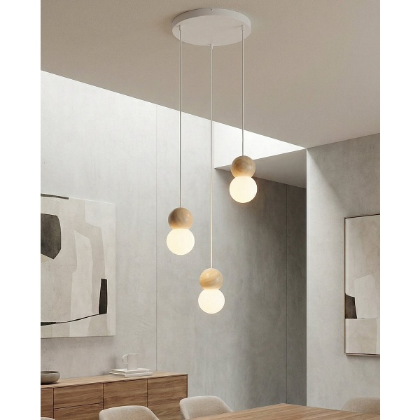 Lampa wisząca LOOP 3 WHITE - Emibig