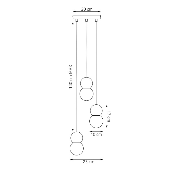 Lampa wisząca LOOP 3 WHITE - Emibig