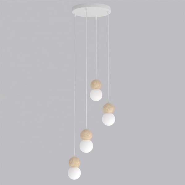 Lampa wisząca LOOP 4 WHITE - Emibig