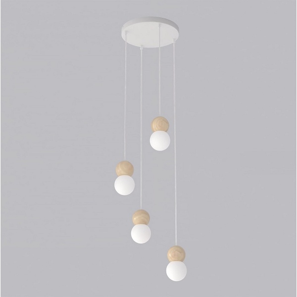 Lampa wisząca LOOP 4 WHITE - Emibig