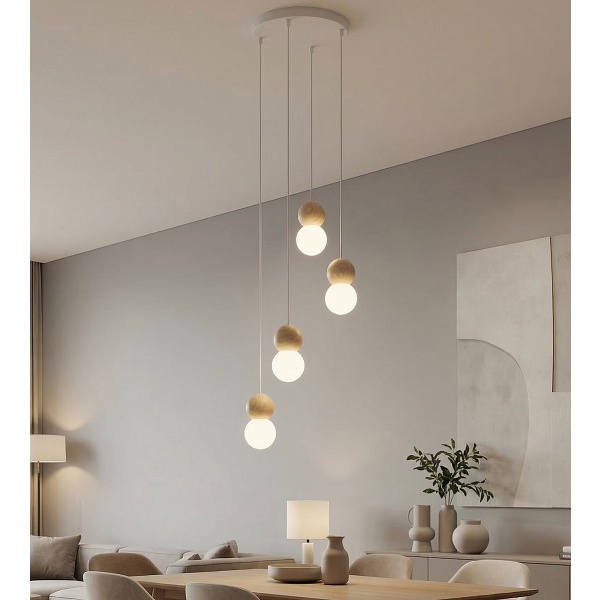 Lampa wisząca LOOP 4 WHITE - Emibig