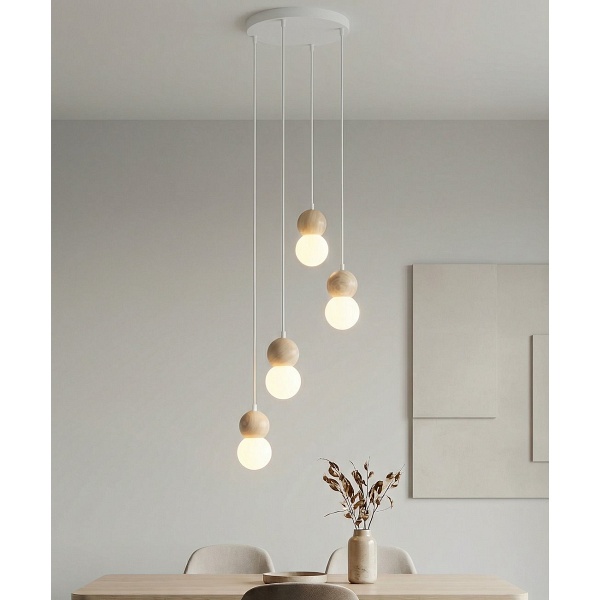 Lampa wisząca LOOP 4 WHITE - Emibig