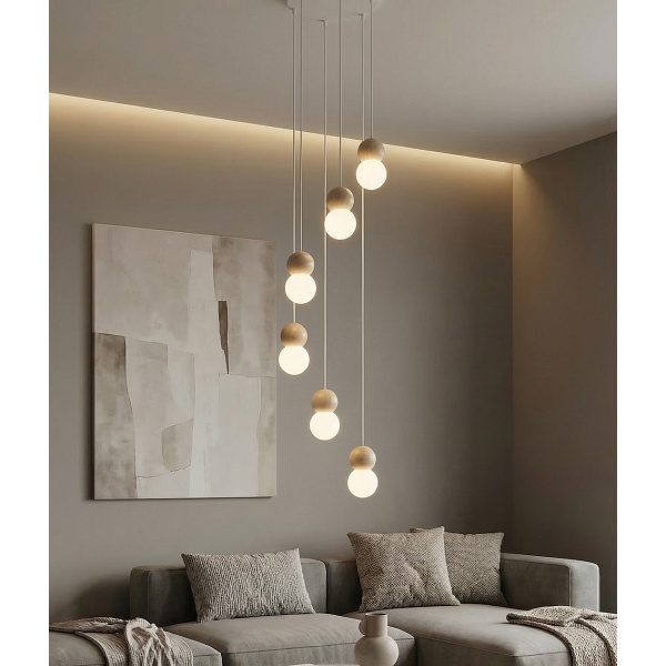 Lampa wisząca LOOP 6 WHITE - Emibig