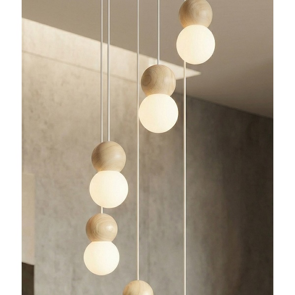 Lampa wisząca LOOP 6 WHITE - Emibig