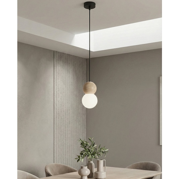 Lampa wisząca LOOP 1 BLACK - Emibig