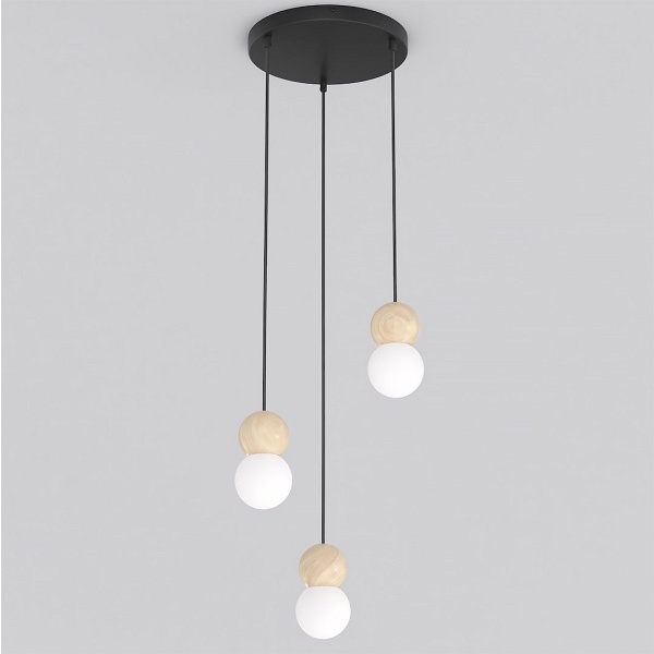 Lampa wisząca LOOP 3 BLACK - Emibig