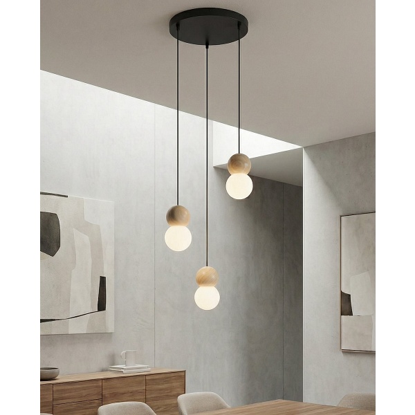 Lampa wisząca LOOP 3 BLACK - Emibig
