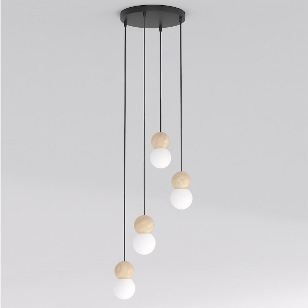 Lampa wisząca LOOP 4 BLACK - Emibig