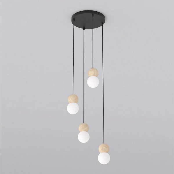 Lampa wisząca LOOP 4 BLACK - Emibig