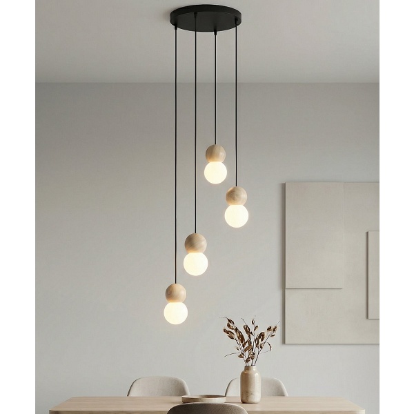 Lampa wisząca LOOP 4 BLACK - Emibig