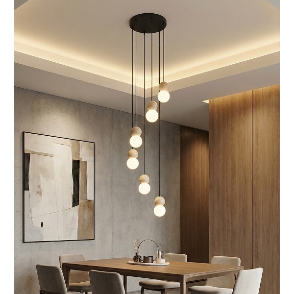 Lampa wisząca LOOP 6 BLACK - Emibig