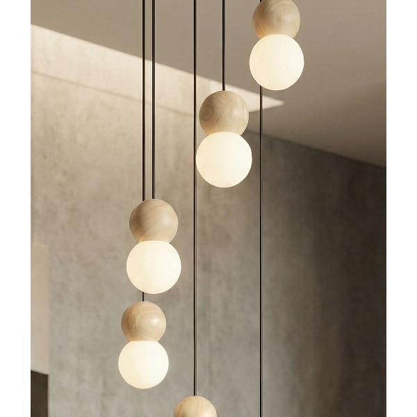 Lampa wisząca LOOP 6 BLACK - Emibig