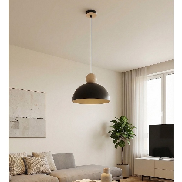Lampa wisząca KAKI 1M BLACK - Emibig
