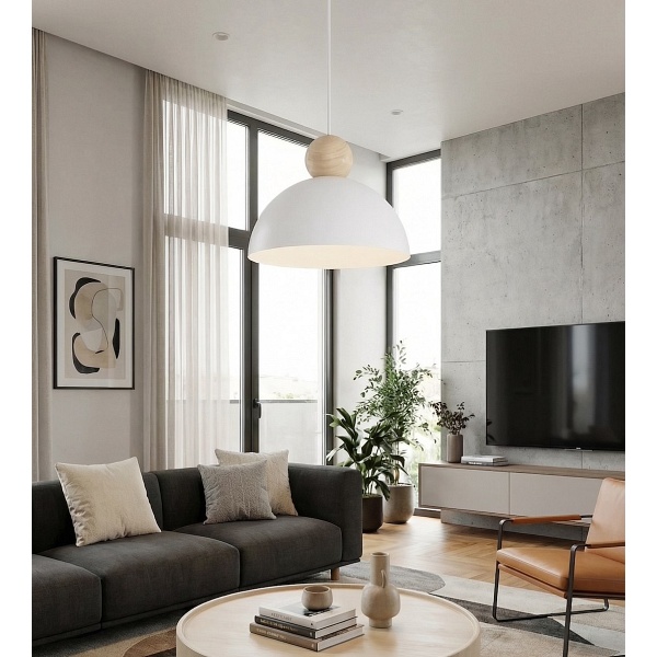 Lampa wisząca KAKI 1M WHITE - Emibig