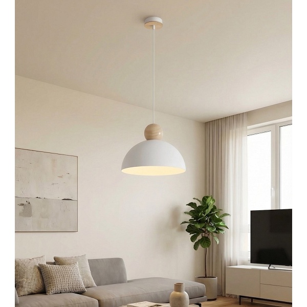Lampa wisząca KAKI 1M WHITE - Emibig