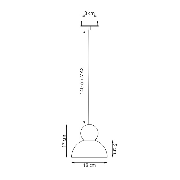 Lampa wisząca KAKI 1S WHITE - Emibig