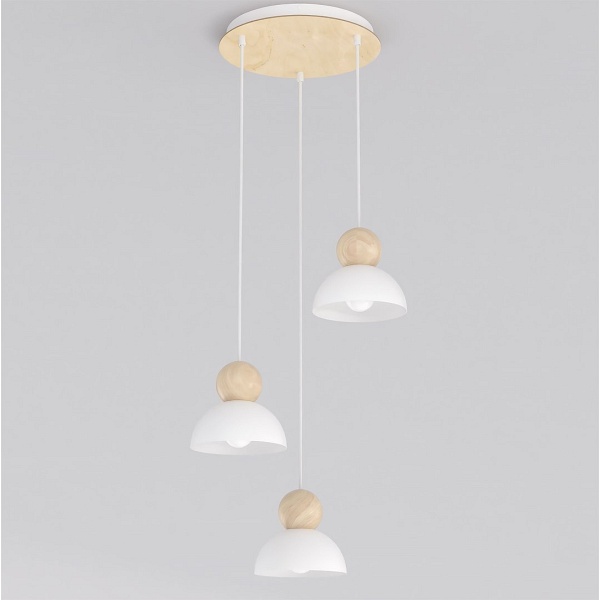 Lampa wisząca KAKI 3PREM WHITE - Emibig