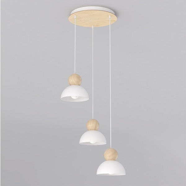 Lampa wisząca KAKI 3PREM WHITE - Emibig