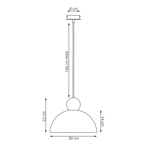 Lampa wisząca KAKI 1M MOKKA - Emibig