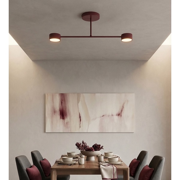 Lampa sufitowa HALO 2 BURGUNDY - Emibig
