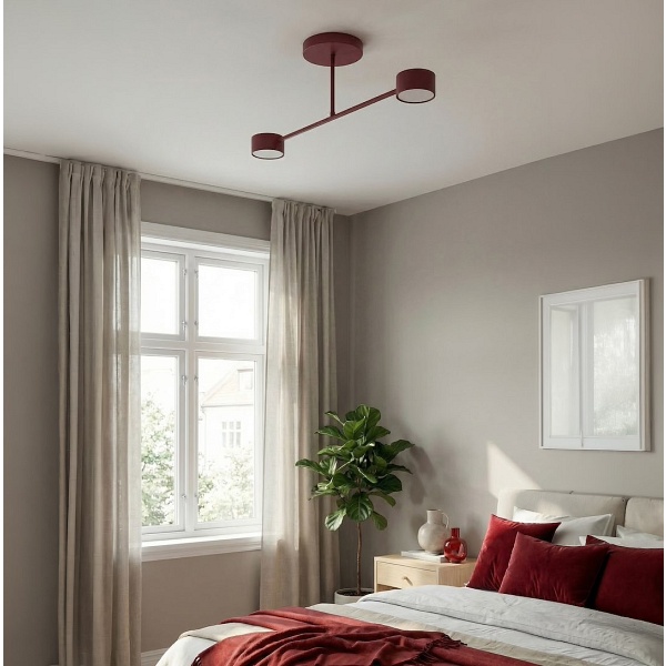 Lampa sufitowa HALO 2 BURGUNDY - Emibig