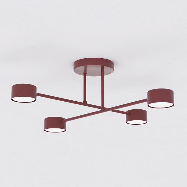 Lampa sufitowa HALO 4 BURGUNDY - Emibig