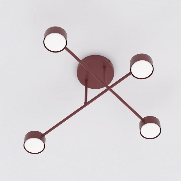 Lampa sufitowa HALO 4 BURGUNDY - Emibig