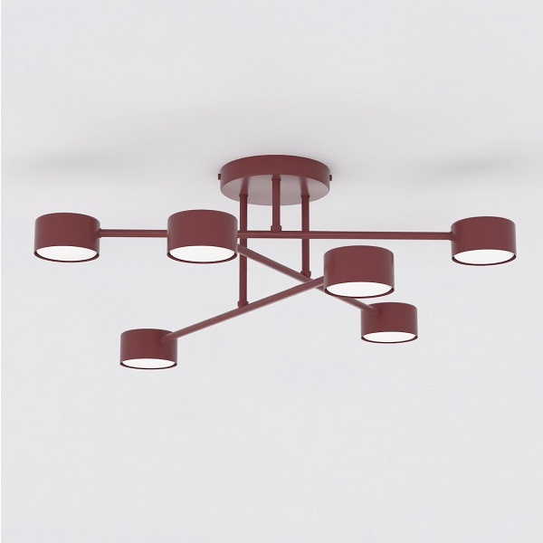 Lampa sufitowa HALO 6 BURGUNDY - Emibig