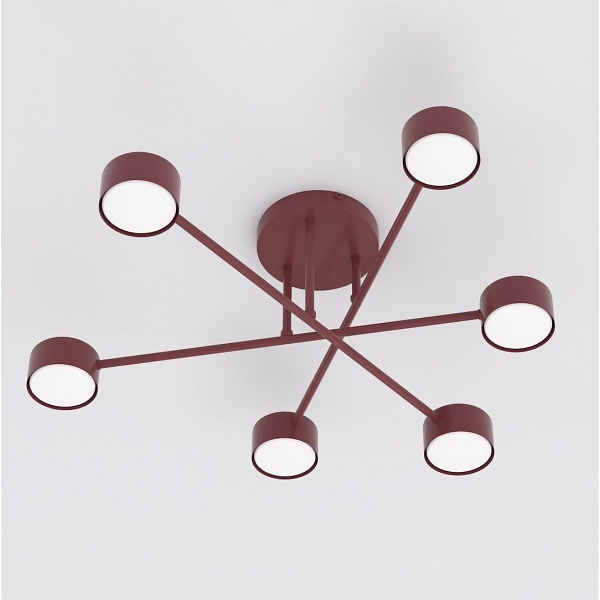 Lampa sufitowa HALO 6 BURGUNDY - Emibig
