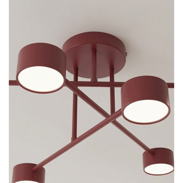Lampa sufitowa HALO 6 BURGUNDY - Emibig