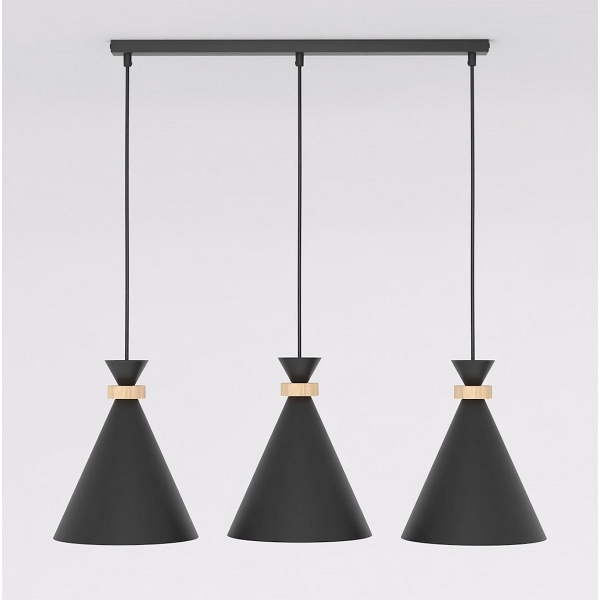 Lampa wisząca ZERO 3 BLACK - Emibig