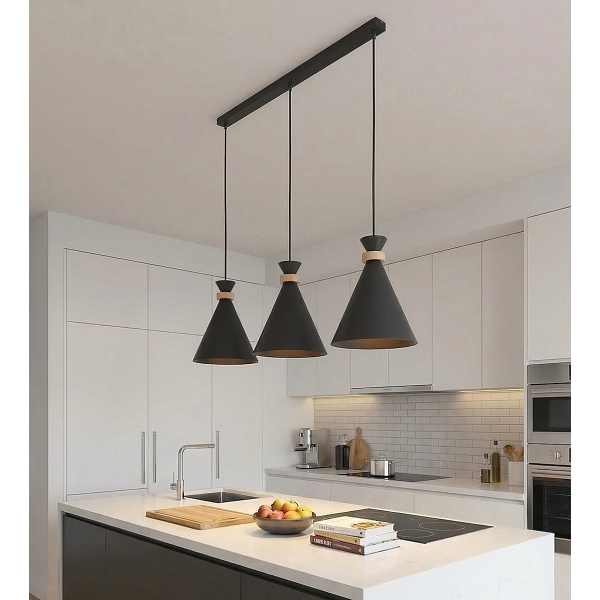 Lampa wisząca ZERO 3 BLACK - Emibig