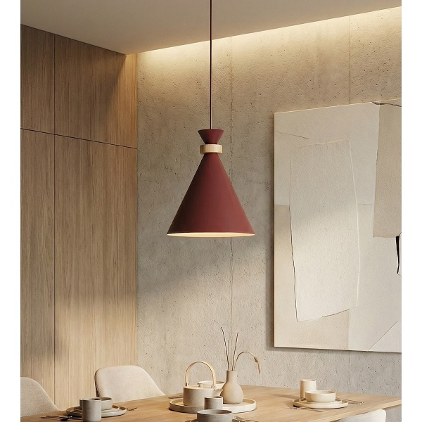Lampa wisząca ZERO 1 BURGUNDY - Emibig