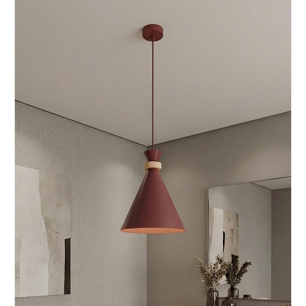 Lampa wisząca ZERO 1 BURGUNDY - Emibig