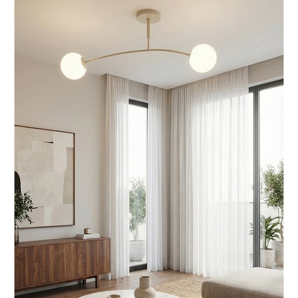 Lampa sufitowa PREGOS 2 MOKKA OPAL - Emibig