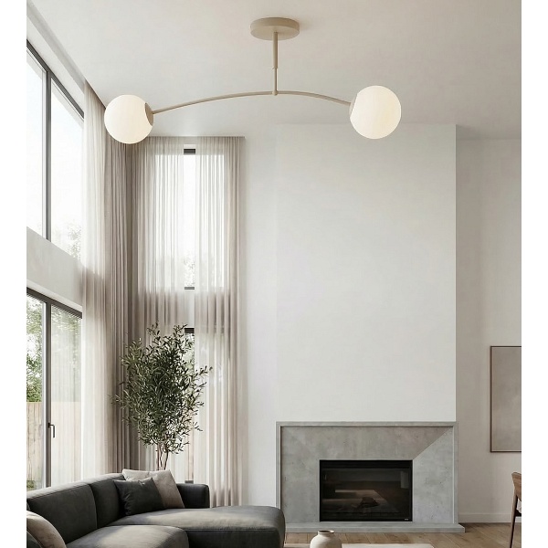 Lampa sufitowa PREGOS 2 MOKKA OPAL - Emibig