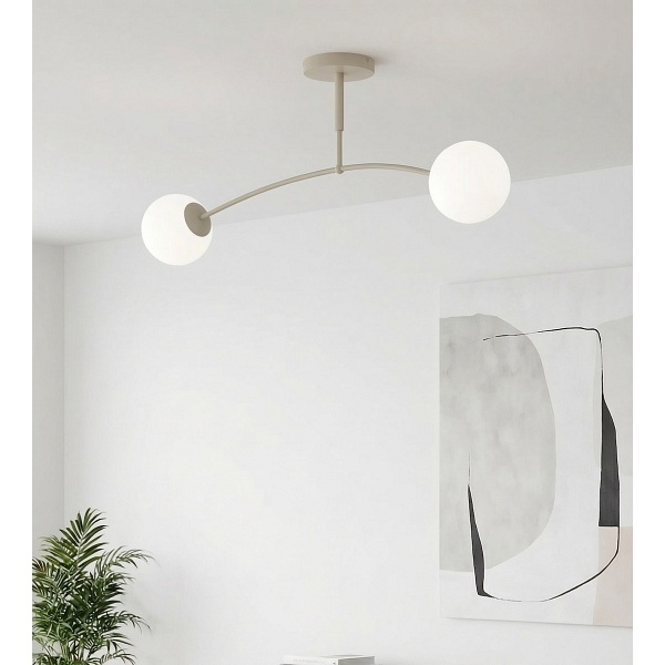 Lampa sufitowa PREGOS 2 MOKKA OPAL - Emibig