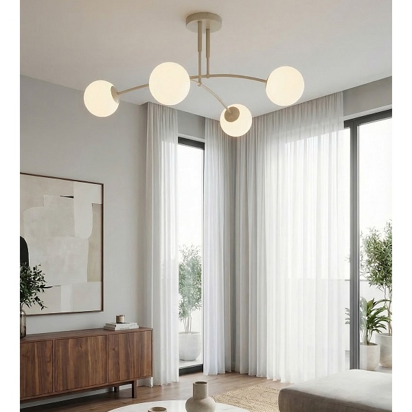 Lampa sufitowa PREGOS 4 MOKKA OPAL - Emibig